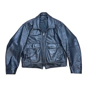 Vintage 90s Taylor’s Leatherwear leather Police Jacket XL Pauline’s Crew